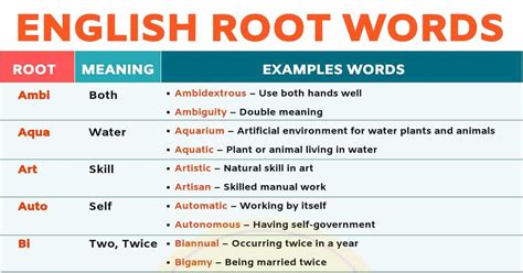 Word Roots .